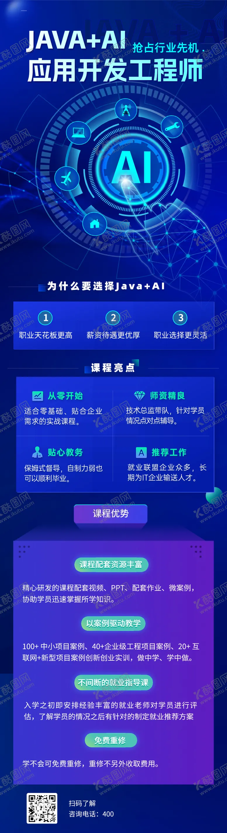 编号：20560803061225531083【酷图网】源文件下载-职业技能培训招生长图海报