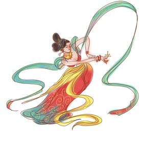 辉煌古风水墨水彩意境合成素材