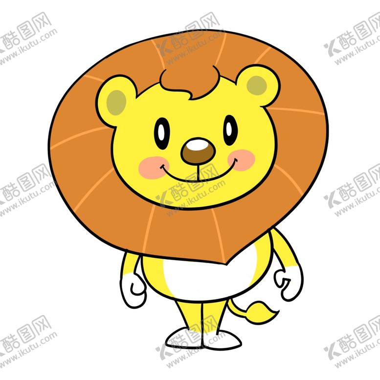 编号：96072001121522333894【酷图网】源文件下载-卡通狮子插画