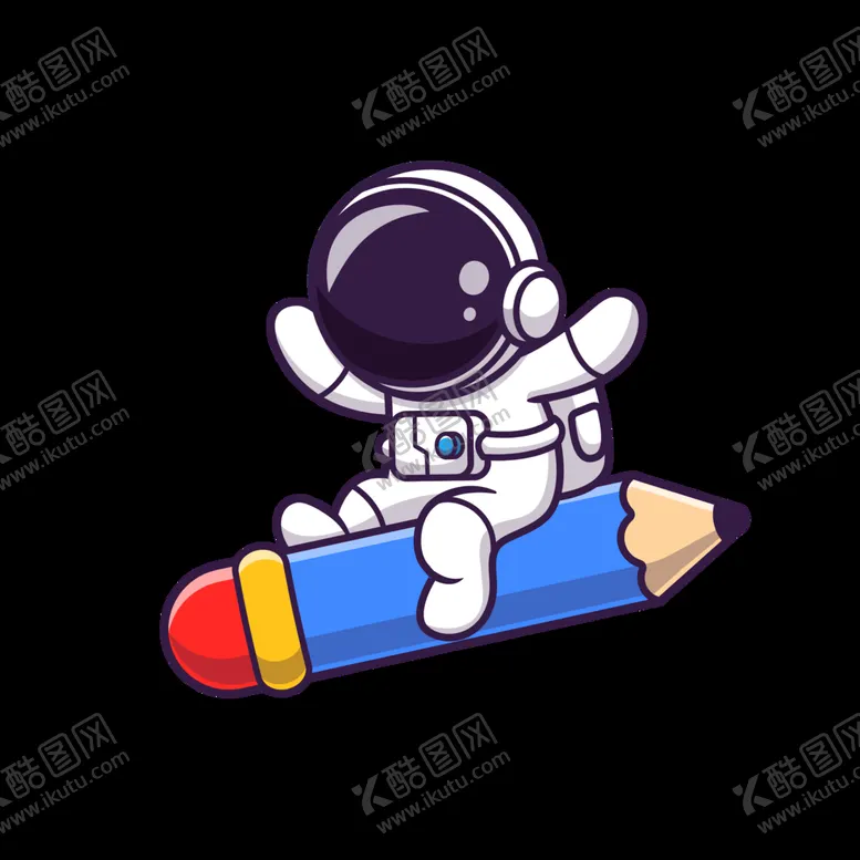 编号：20376110061120337103【酷图网】源文件下载-铅笔宇航员