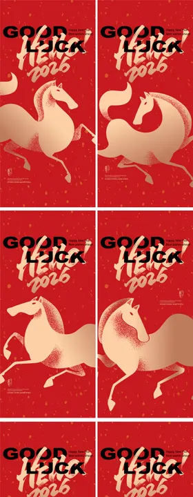 春节马年创意系列海报