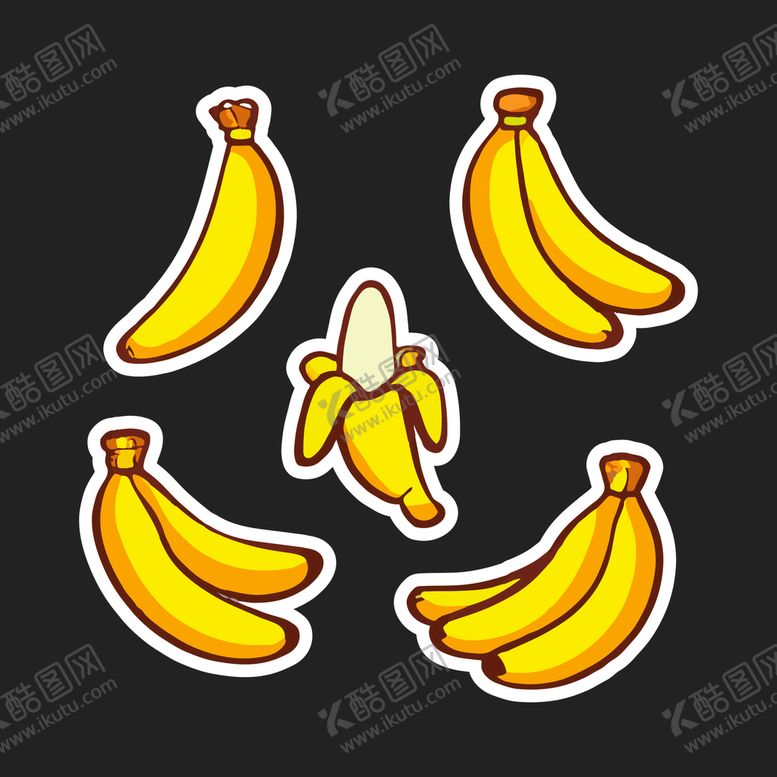 编号：06491210061734444869【酷图网】源文件下载-卡通香蕉