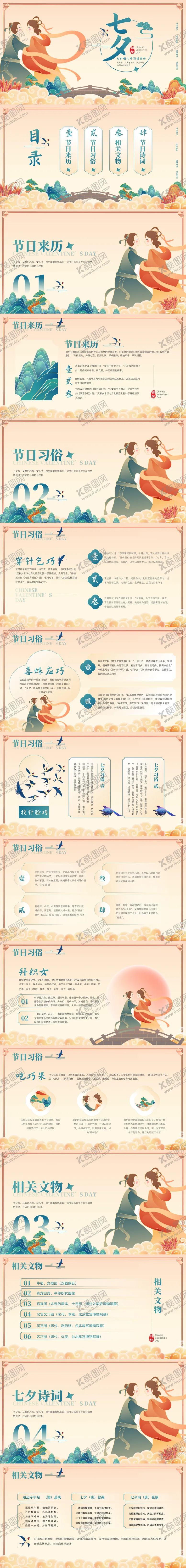 编号：30567308141305271581【酷图网】源文件下载-中国风七夕情人节习俗宣传ppt