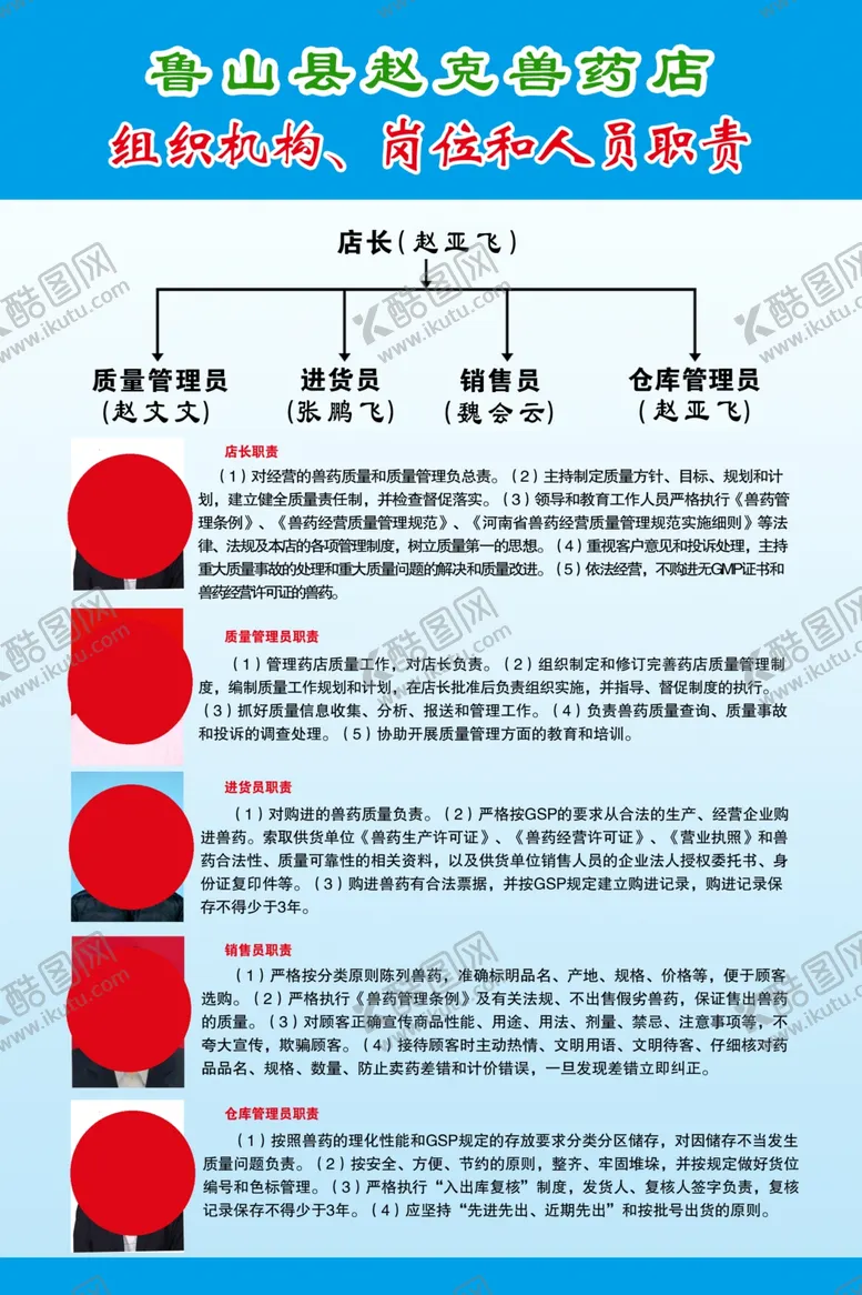 编号：39167506181852362438【酷图网】源文件下载-兽药人员职责