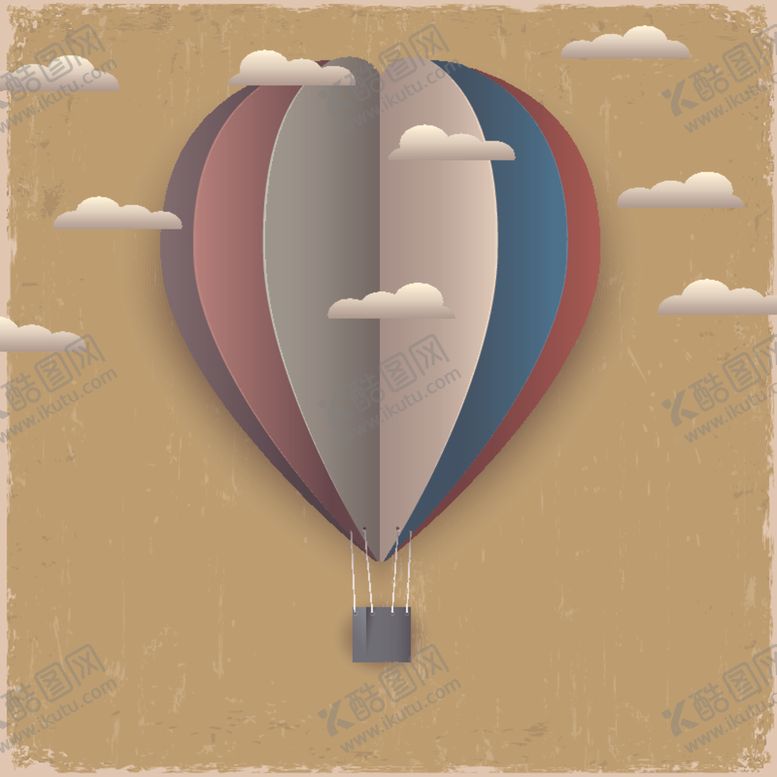 编号：56385810132057266734【酷图网】源文件下载-纸艺热气球图片