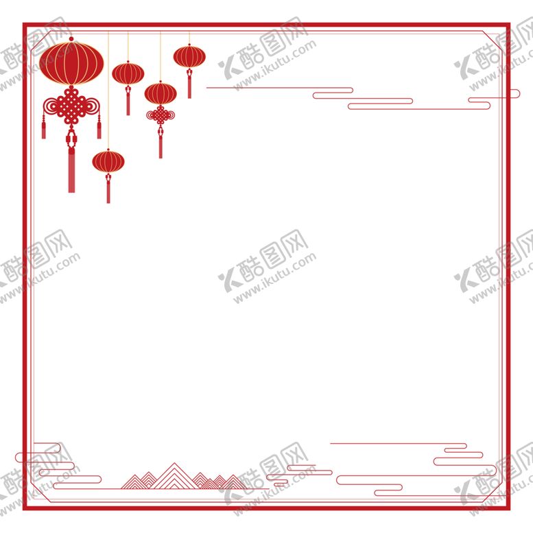 编号：99642210211343439870【酷图网】源文件下载-新年边框