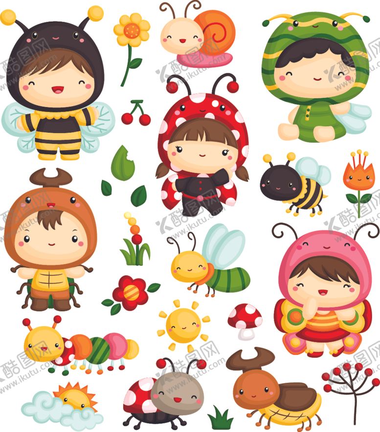 编号：58965710040040139023【酷图网】源文件下载-可爱儿童插画