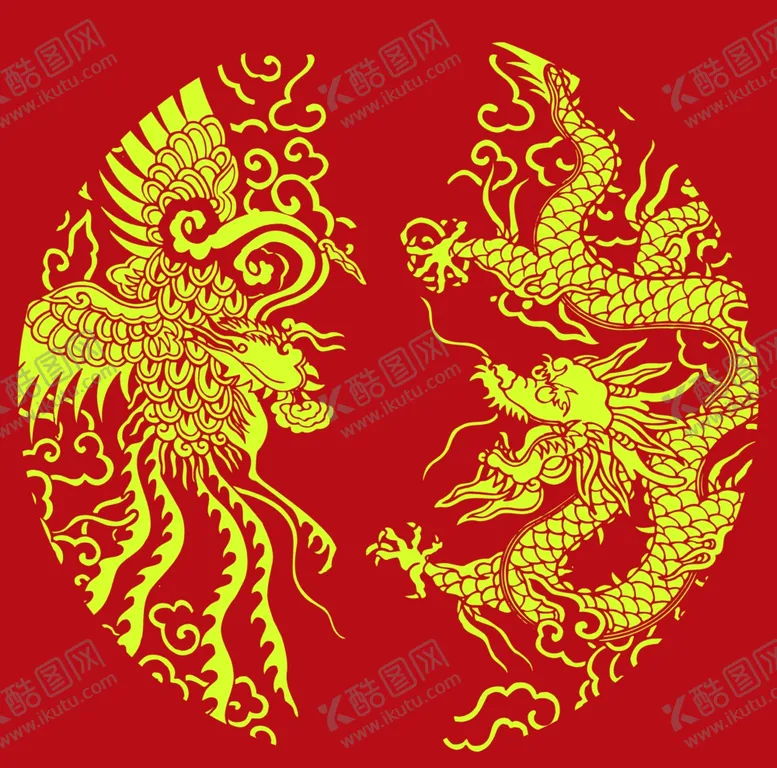 编号：60007706242207415449【酷图网】源文件下载-古装龙凤素材图片