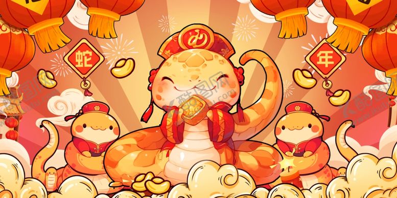 编号：28764301261618209452【酷图网】源文件下载-蛇年舞台背景