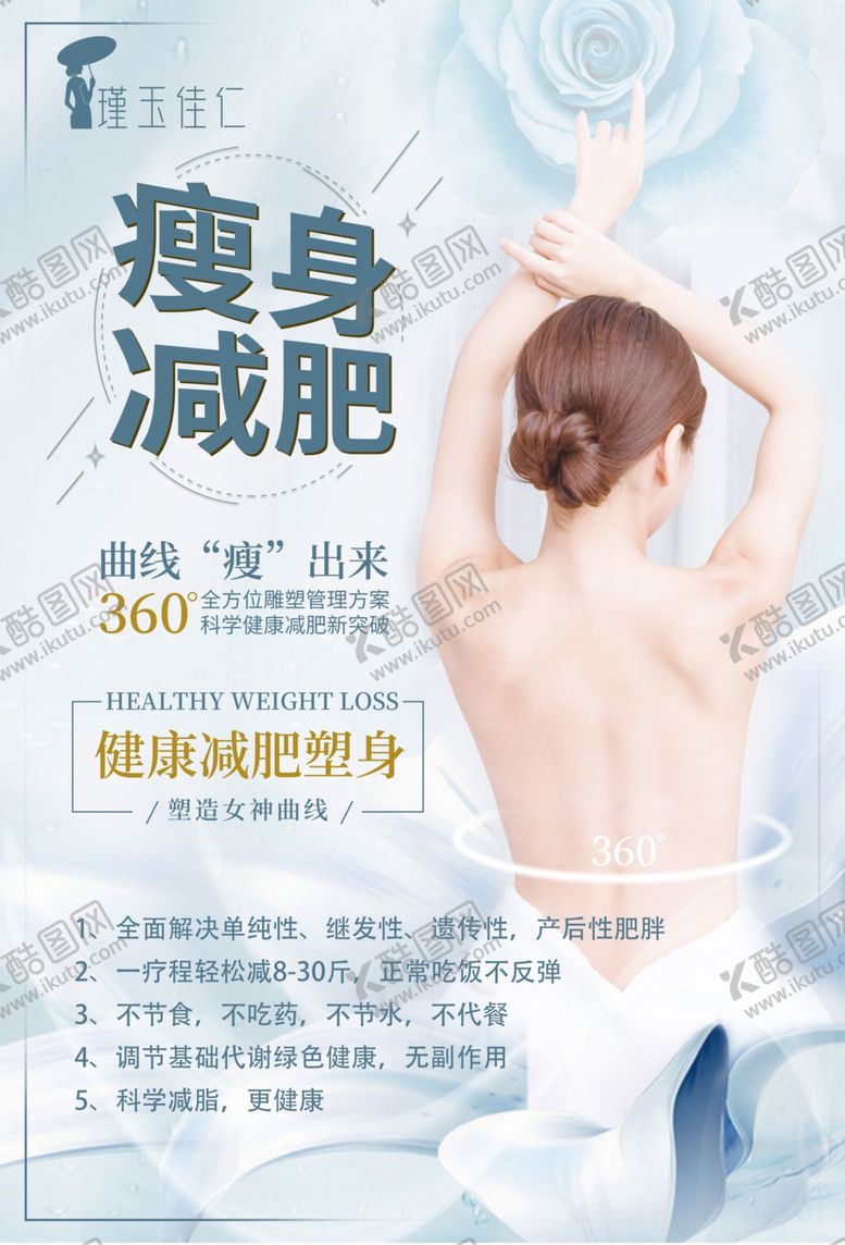 编号：30391802011933035707【酷图网】源文件下载-瑾玉佳仁减肥瘦身海报