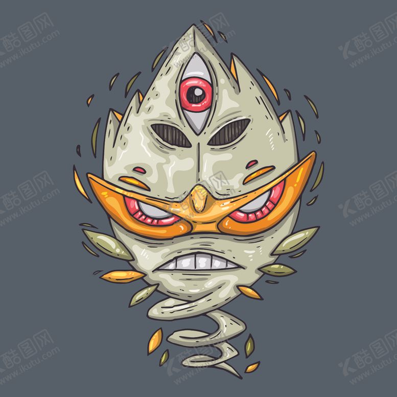 编号：31829610011212416277【酷图网】源文件下载-创意嘻哈怪物涂鸦插画