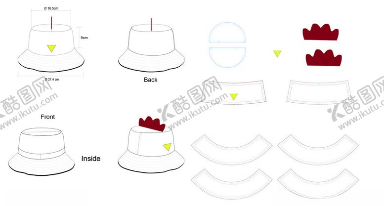 编号：85736401041919201433【酷图网】源文件下载-小鸡渔夫帽设计样式展示