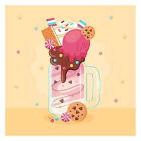 多彩甜点杯