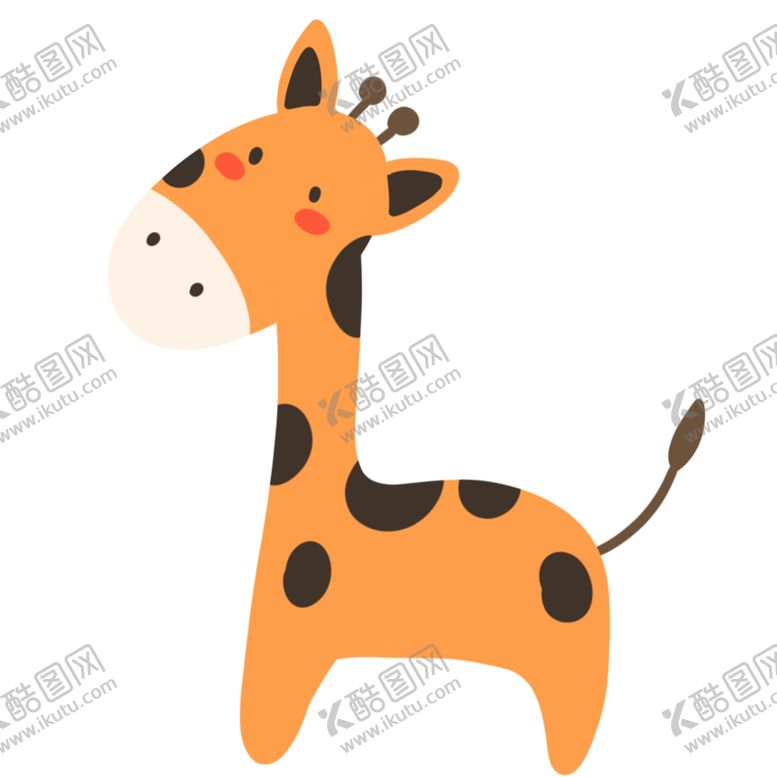 编号：94079706260321579975【酷图网】源文件下载-卡通长颈鹿
