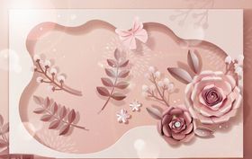鲜花背景化妆品背景广告底图