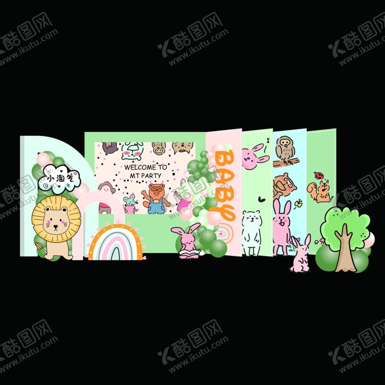 编号：50282201201508556715【酷图网】源文件下载-宝宝一周岁生日布置装饰