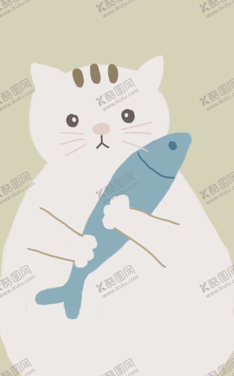 卡通猫示矢量图插画手绘