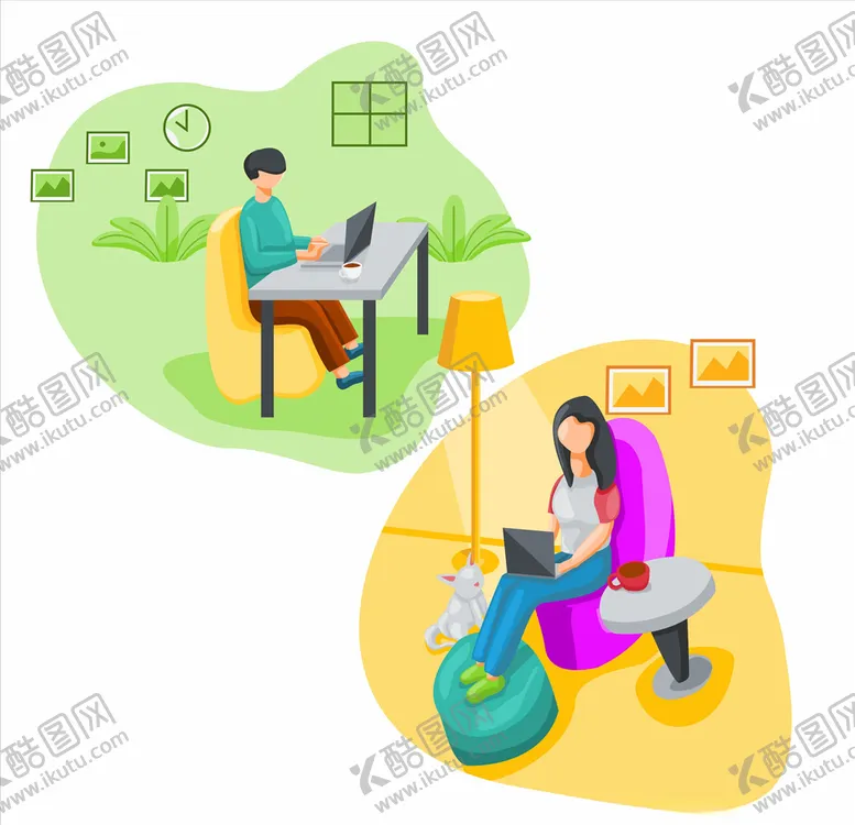 编号：65836905021435002362【酷图网】源文件下载-工作场景矢量素材