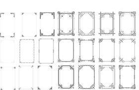 各类花框花边矢量图