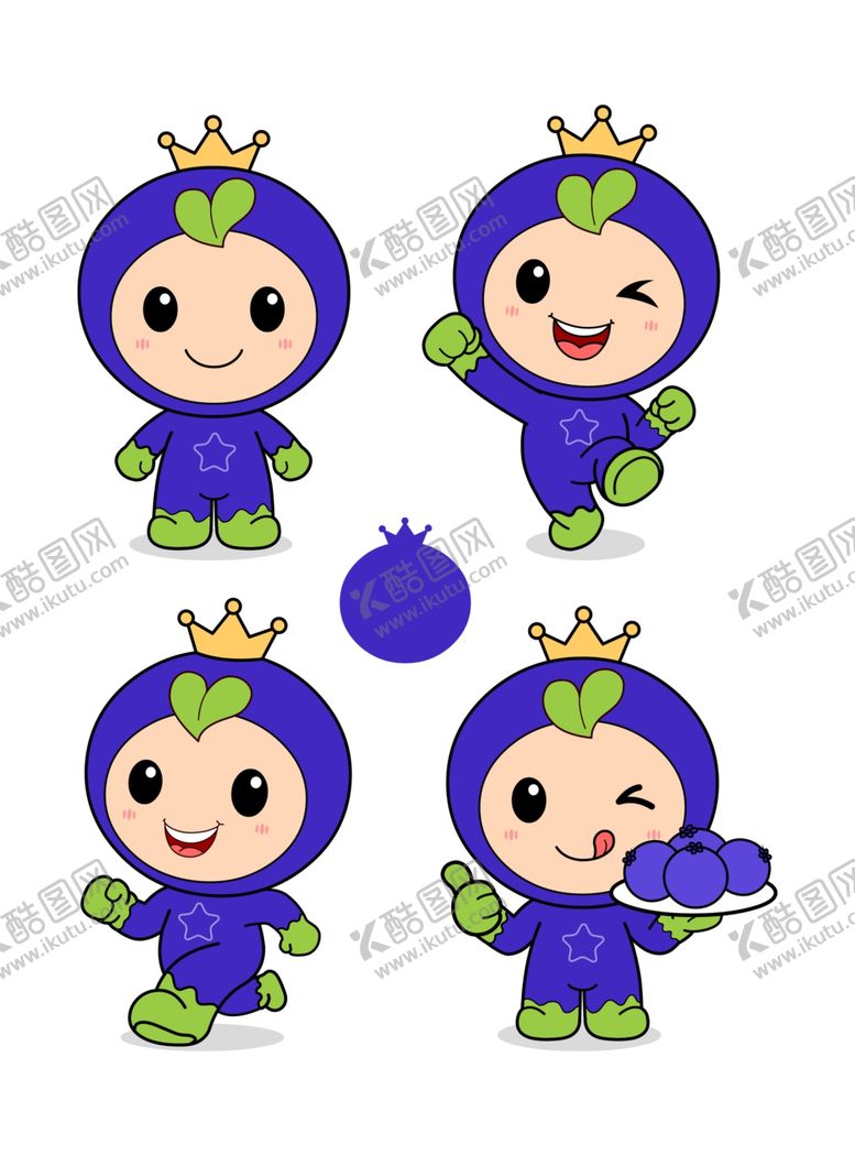 编号：17715302142132517948【酷图网】源文件下载-悦言蓝莓卡通