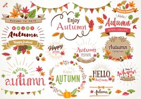 秋季装饰元素集合