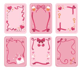 粉色边框图案