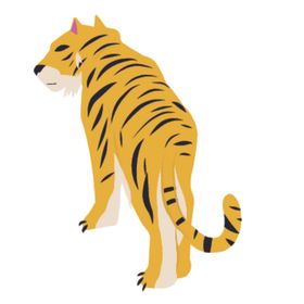 创意老虎插画图案