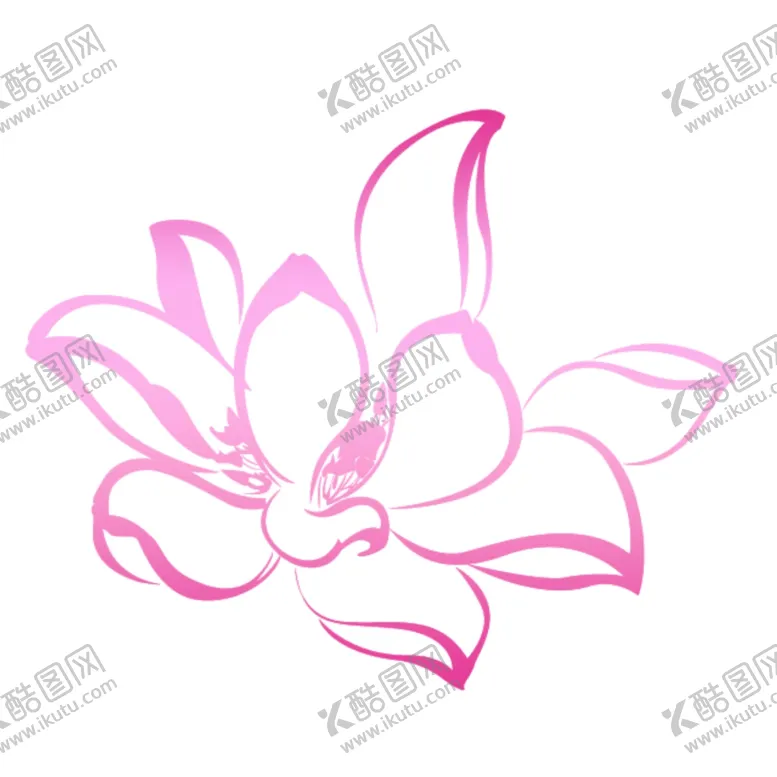 编号：75040804200015359274【酷图网】源文件下载-手绘粉色荷花线条