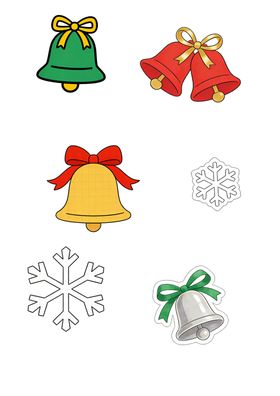 圣诞铃铛雪花装饰图案