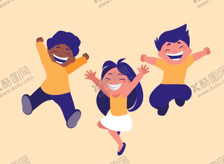 编号：54033509130025068471【酷图网】源文件下载-快乐人物孩子插画