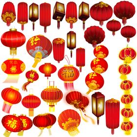 喜庆过节素材灯笼元素过年过