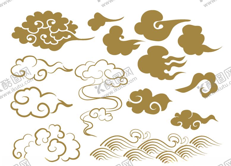 编号：39024009211140482791【酷图网】源文件下载-古风矢量祥云云朵