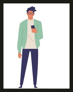 手绘男人男孩卡通卡通动画
