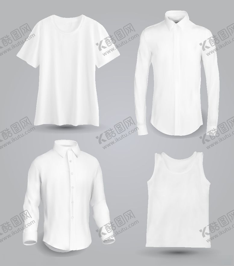 编号：52509010111025351442【酷图网】源文件下载-白色立体衬衫矢量素材