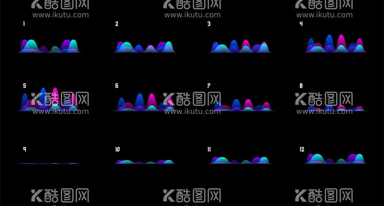 编号：63051809300741329523【酷图网】源文件下载-音频音波矢量元素