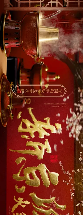 北京老火锅餐饮海报