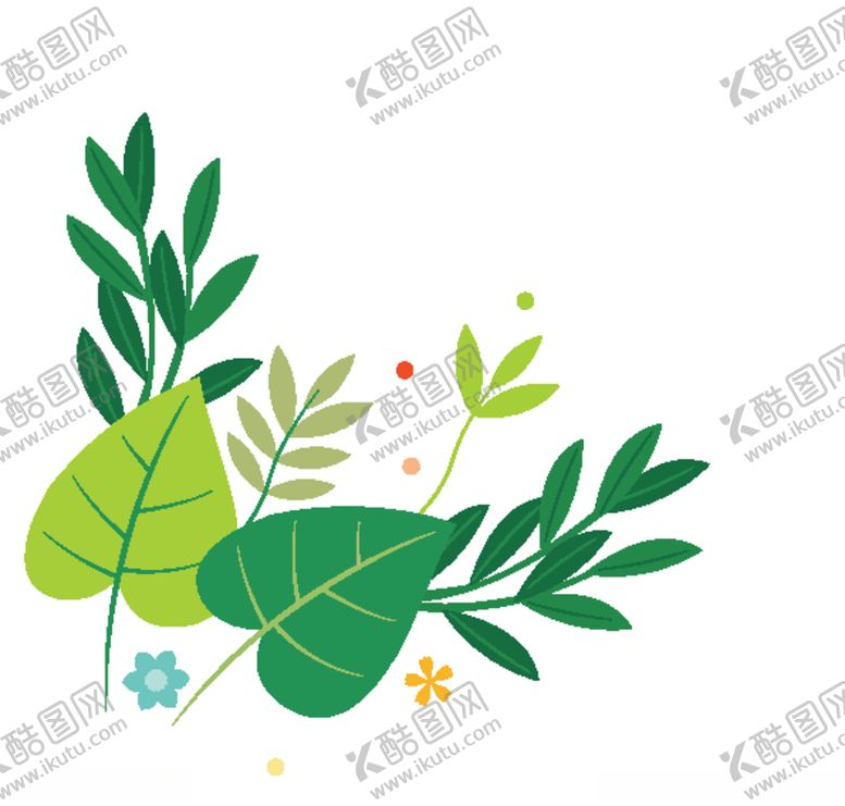 编号：18535307071111232401【酷图网】源文件下载-绿叶树叶矢量素材
