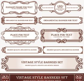 欧式复古花纹边框矢量