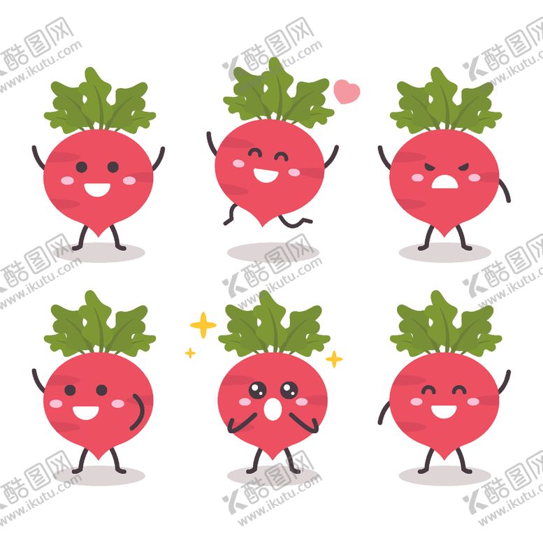 编号：76435606260356508783【酷图网】源文件下载-卡通蔬菜表情