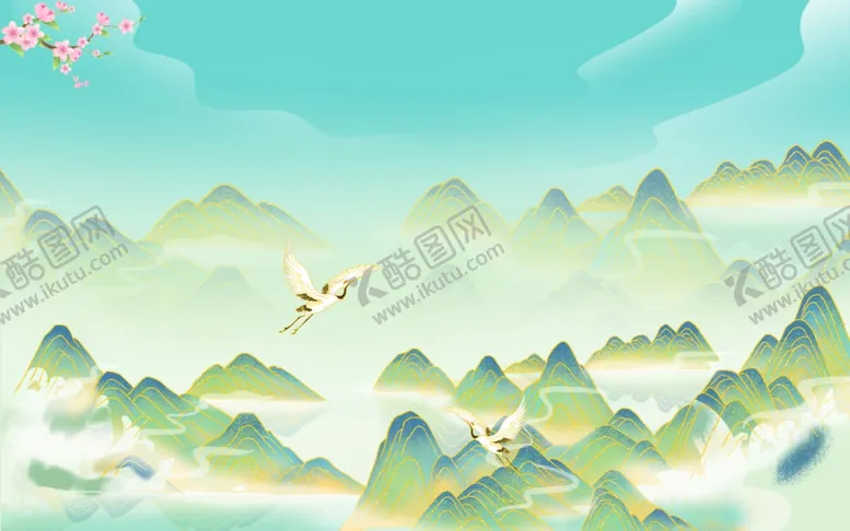 编号：96092706292319186284【酷图网】源文件下载-国潮山水