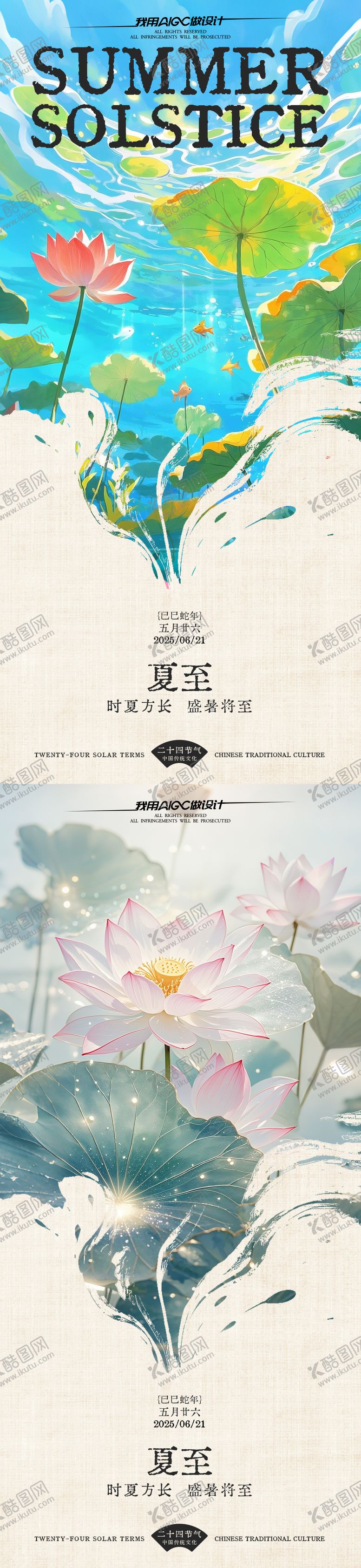 编号：49788806181317016854【酷图网】源文件下载-夏至节气系列海报
