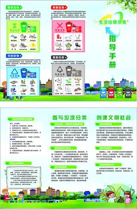 垃圾分类三折页