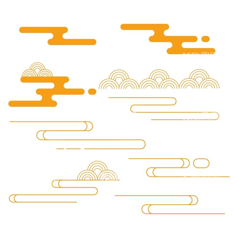 编号：16289709201941372065【酷图网】源文件下载-传统祥云国潮风底纹中式线性云纹