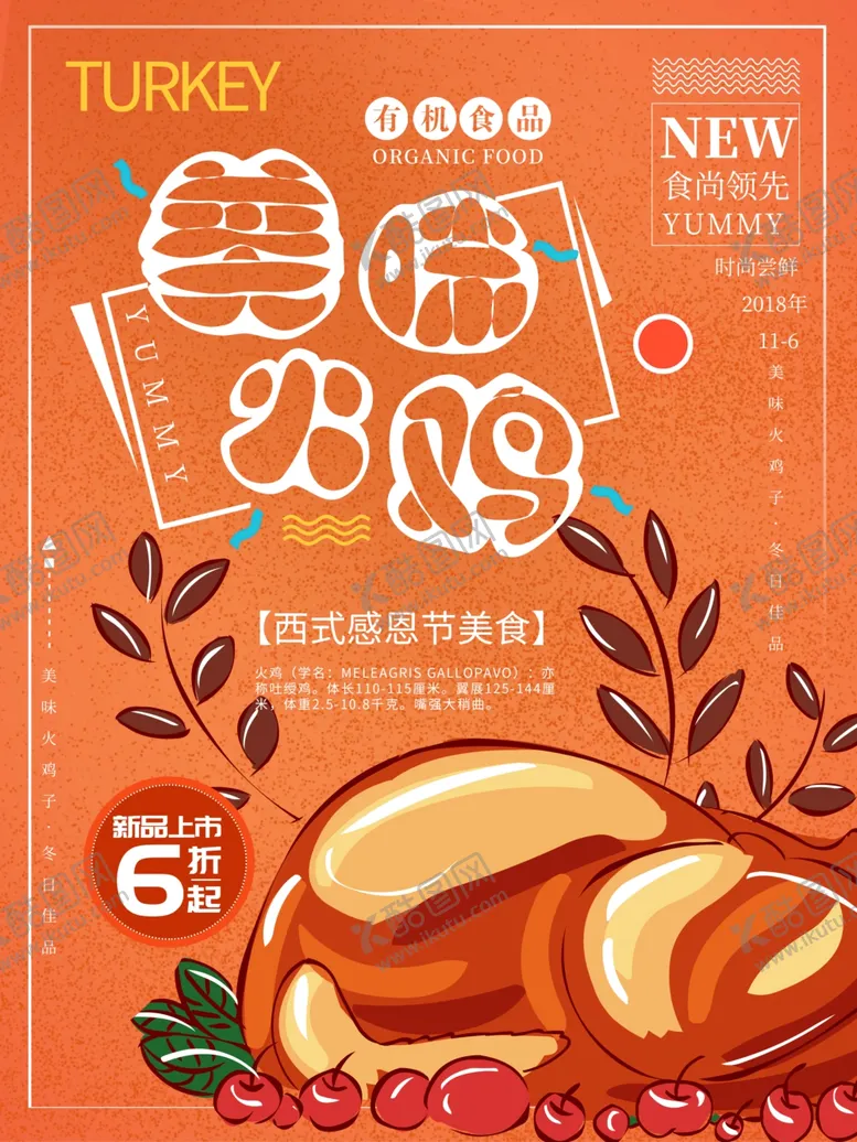 编号：48637309291608027756【酷图网】源文件下载-美味火鸡