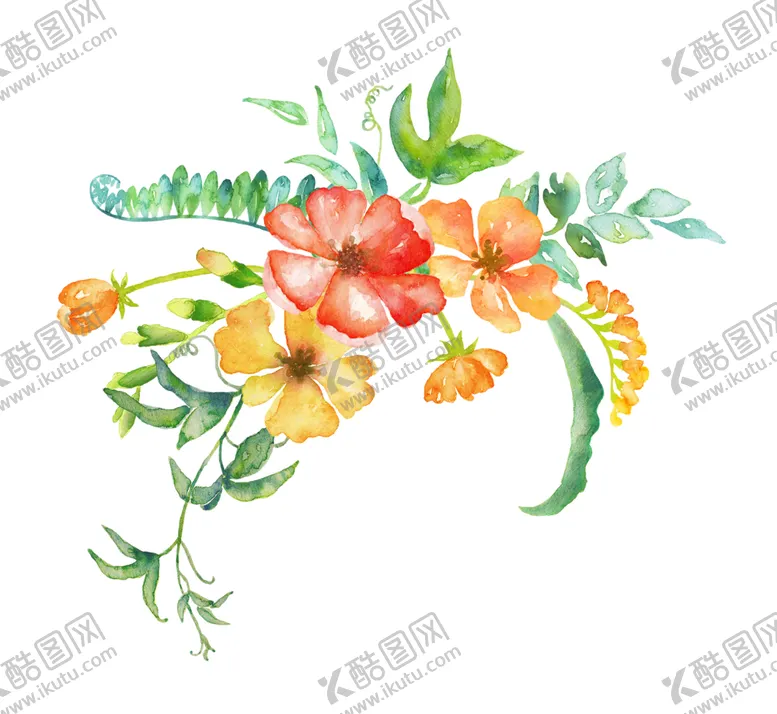 编号：83479206290340195855【酷图网】源文件下载-水彩植物
