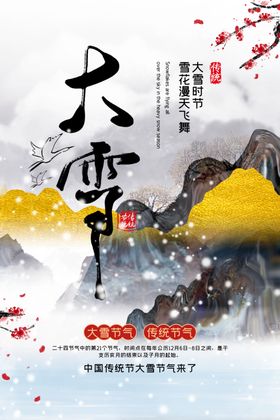 大雪节气传统活动宣传海报素材