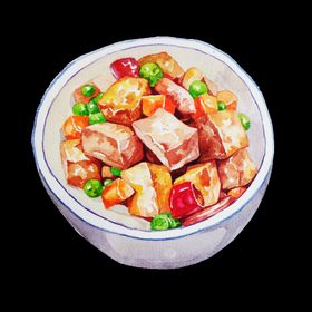 手绘美食海报图片膳均衡晚餐农家菜