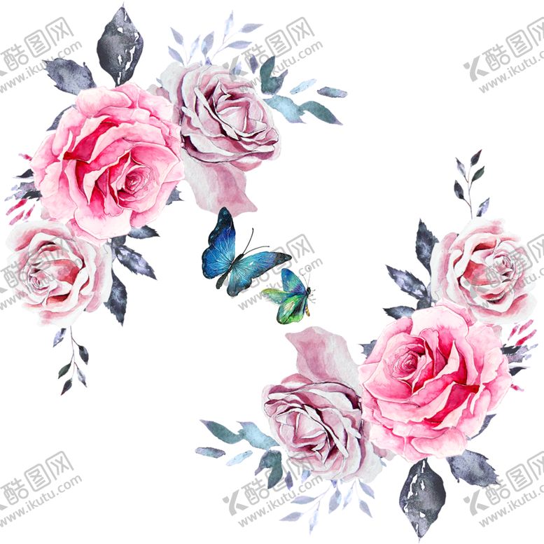 编号：97684909180502304352【酷图网】源文件下载-手绘花草牡丹花园元素素材