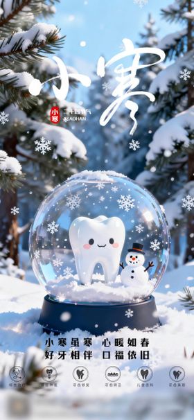 口腔小寒节气海报
