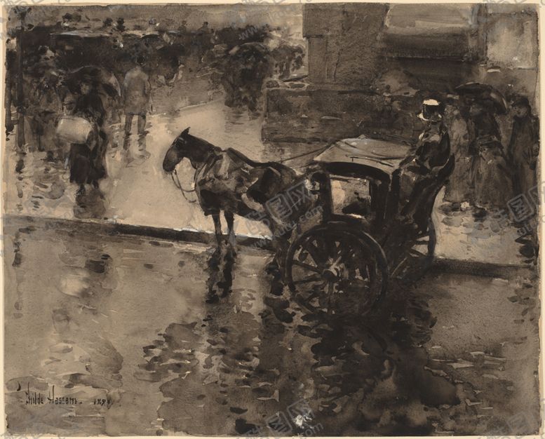 编号：17499609200230229260【酷图网】源文件下载-街景风景印象派油画